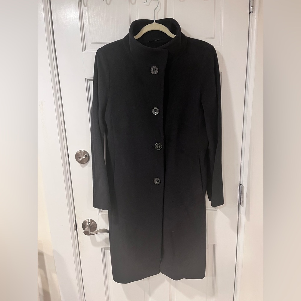 Cinzia Rocca black wool cashmere coat